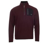 Calvin Klein PLANET FLEECE HALF ZIP BURGUNDY - L Size: Large