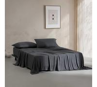 Calvin Klein - Queen Bed Sheets, Cotton Melange Jersey Bedding Set with Matching Pillowcases, Deep Pockets, Oeko-Tex Certified (Modern Cotton Gunmetal Grey)