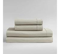 Calvin Klein - Queen Bed Sheets, Relaxed Garment Washed Cotton Percale Bedding Set with Matching Pillowcases, Deep Pockets, Oeko-TEX Certified (Washed Percale Green, Queen)