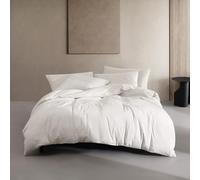 Calvin Klein - Queen Duvet Cover Set, Luxuriously Soft Home Decor, Modern Cotton Melange Jersey Bedding (Ivory Grey Heather, Queen)