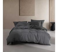 Calvin Klein - Queen Duvet Cover Set, Luxuriously Soft Home Decor, Modern Cotton Melange Jersey Bedding (Gunmetal Grey Heather, Queen)