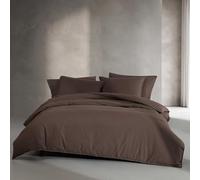 Calvin Klein - Queen Duvet Cover Set, Modern Cotton Washed Percale Bedding with Matching Shams, Cozy Home Decor, Oeko-Tex Certified (Washed Percale Earth Brown, Queen)