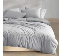 Calvin Klein - Queen Duvet Cover Set, Modern Cotton Washed Percale Bedding with Matching Shams, Cozy Home Decor, Oeko-Tex Certified (Washed Percale Steel Blue, Queen)