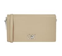Clutch Bag with Flap with Shoulder Strap beige