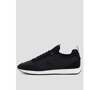 Calvin Klein Retro Runner Sock Laceup Mix Trainer, Black, Size 46=11.5, Men Black