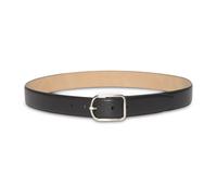 Calvin Klein ROUND BUCKLE 35MM Belt Leather LV04D7024GUB1-90 cm - Man - Genuine Leather Black OS