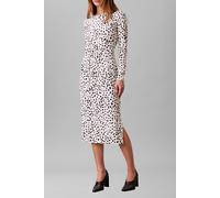 Calvin Klein Ruched Assymetrical Printed Midi Dress Ivory Print size S | Midi Dresses Outlet | Women | White S