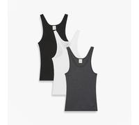 Calvin Klein SCOOP NECK COTTON TA Womens T-Shirts & Tank Tops Multicoloured - Medium