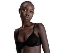 Calvin Klein Marquisette Unlined Demi Bra 34B Black