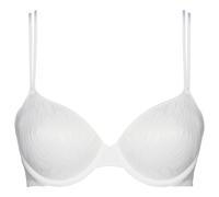 Calvin Klein Womens White Sheer Marquisette Floral-embroidered Stretch-lace Bra 34dd