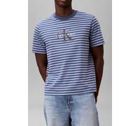 Calvin Klein Short Sleeve 20s Stripe Jersey Tee Dark Denim size L | Print T-Shirts Outlet | Men | Blue L