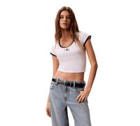 Calvin Klein Slim Cotton Stretch Ringer T-shirt - Bright White