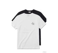 Calvin Klein Ss 30s Classic Micro Tee Bright White/oatmeal size L | Basic T-Shirts Outlet | Men | White L