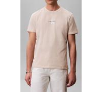 Calvin Klein Ss 30s Micro Monogram Tee Oatmeal size L | Basic T-Shirts Outlet | Men L