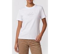 Calvin Klein Ss Clasic Monologo Tee Bright White size XS | Shirts Outlet | Women | White XS