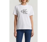 Calvin Klein Ss Classic Monologo Tee Brilliant White size S | Shirts Outlet | Women | White S