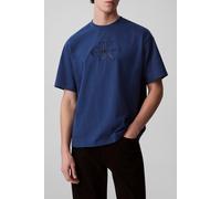 Calvin Klein Ss Hero Monologo Emb Relaxed Fit Crew Neck T-shirt Blue size XL | Print T-Shirts Outlet | Men | Blue XL