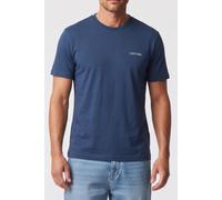 Calvin Klein Ss Micro Logo Crewneck Dark Denim size XL | Basic T-Shirts Outlet | Men | Blue XL