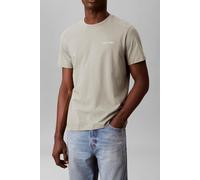 Calvin Klein Men’s T-Shirt Short Sleeve Micro Logo with Round Neckline, Beige (Shadow), XL