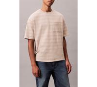 Calvin Klein Ss Stripe Jacquard T-shirt Plaza Taupe size M | Print T-Shirts Outlet | Men | Black M