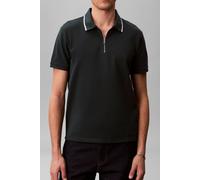 Calvin Klein Ss Tipped Zip Pique Dark Teal size XL | Poloshirts Outlet | Men | Cyan XL
