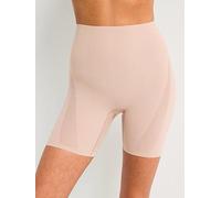 Calvin Klein Stay Put Mesh Sculpted Shapewear Shorts - Beige, Beige, Size M, Women Beige