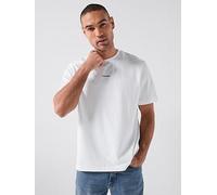 Calvin Klein Stretch Cotton Small Centre Logo T-Shirt, White, Size Xl, Men White