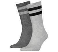 Men's Calvin Klein 2 Pack Mens Crew Trainer Socks Grey - Size: 6.5/7/8/7.5