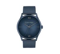 Calvin Klein Three Hand Quartz Movement Watch for Men Ascend Collection with Blue Stainless Steel Mesh Bracelet - 25200451