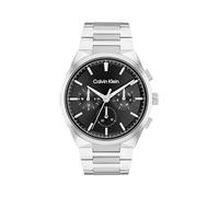 Calvin Klein Three Hand Quartz Movement Watch for Men DISTINGUISH Collection with Silver Stainless Steel Bracelet - 25200459