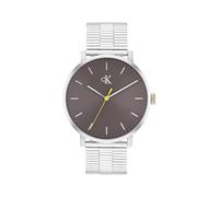 Calvin Klein Three Hand Quartz Movement Watch Silver CK Real Collection with Silver Stainless Steel Bracelet - 25200547