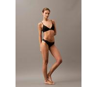 Calvin Klein TONAL LOGO COTTON Womens Triangle Bra Black - Large
