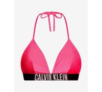 Calvin Klein Triangle Textured Intense Power Bikini Top Pink Black Women - XS