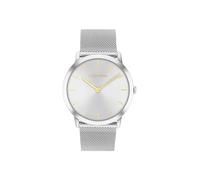 Calvin Klein Two Hand Quartz Movement Watch for Men and Women Exceptional Collection with Silver or Gold Stainless Steel Mesh Bracelet