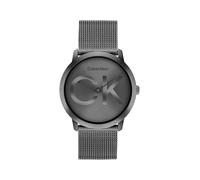 Calvin Klein Two Hand Quartz Movement Watch for Men and Women IKONIX Collection with Black Stainless Steel Mesh Bracelet - 25300011