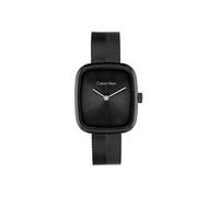Calvin Klein Two Hand Quartz Movement Watch for Women CK Adore Collection with Black Stainless Steel Mesh Bracelet - 25100100