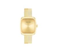 Calvin Klein Two Hand Quartz Movement Watch for Women CK Adore Collection with Gold Colored Stainless Steel Mesh Bracelet - 25100099