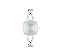Calvin Klein Two Hand Quartz Movement Watch for Women Sculpted Embrace Collection with Silver Stainless Steel Bangle Bracelet - 25100058