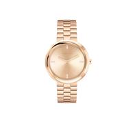 Calvin Klein Two Hand Quartz Movement Watch for Women Twisted Bezel Collection with Rose Gold Colored Stainless Steel Bracelet - 25100095