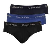 Calvin Klein U2661G-4KU 100% Authentic Mens Cotton Briefs 3 PackBlack/Navy/Blue