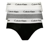 Calvin Klein U2661G-998 100% Authentic Mens Cotton Briefs 3 PackBlack/White/Grey