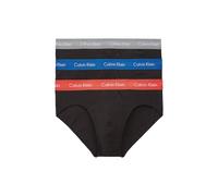 Calvin Klein U2661G-WHD Authentic Mens Cotton Briefs 3 Pack Blue/Grey/Red