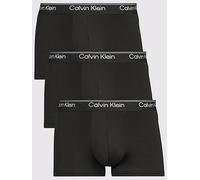 Calvin Klein Underwear 3 Pack Microfibre Low Rise Trunks - Black, Black, Size S, Men Black