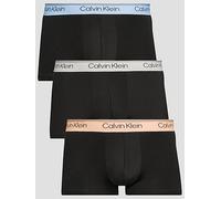 Calvin Klein Underwear 3 Pack Microfibre Low Rise Trunks, Black, Size Xl, Men Black