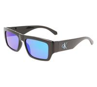 Calvin Klein Unisex CKJ22635S 001 Sunglasses Plastic Black Grey Squared Mirrored