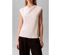 Calvin Klein Viscose Twill Cowl Neck Top White Sand size M | Blouses Outlet | Women | White M