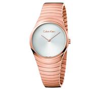 Calvin Klein Whirl Silver Dial Rose Gold-tone Ladies Watch K8A23646