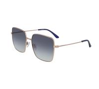 Calvin Klein Woman CK20135S 780 Sunglasses Metal Gold Blue Squared Shaded