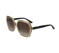 Calvin Klein Woman CK20541S 259 Sunglasses Acetate Brown Brown Squared Shaded