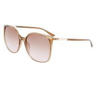 Calvin Klein Woman CK22521S 200 Sunglasses Plastic Brown Brown Squared Normal Shaded